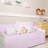 Kit Cama Babá 7 peças com Saia Lollipop II Soho Chevron Rosa