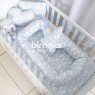 Bercinho Portátil Ninho para Bebê Sleep UM Nuvem Azul