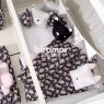 Edredom de Mini Cama Dupla Face e Duvet Estampa Catarina Preto