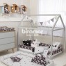 Kit Montessoriano Mini Cama Rolinho 4 Peças Catarina Preto (Colchão 1,50 x 0,70)