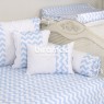 Kit Cama Babá 9 Peças com Saia Soho Chevron Azul