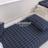 Edredom de Mini Cama Dupla Face e Duvet Estampa Helvetia Marinho