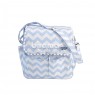 Bolsa com Trocador para Bebê Brooklyn Soho Chevron Azul