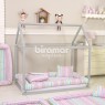 Kit Montessoriano Mini Cama Rolinho 4 Peças Clementine Rosa (Colchão 1,50 x 0,70)