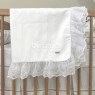 Manta para Bebê Percal 400 Fios Jacquard Branco