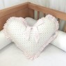 Almofada Coração Babado Amor Rosa