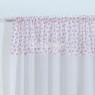 Cortina para Quarto de Bebê Percal Barrado Estampado Lollipop Floral  Rosa