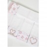 Conjunto 5 Fraldas para Bebê Cremer Luxo Bordado Tiffany Floral  Rosa