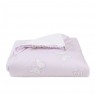 Edredom de Mini Cama Dupla Face e Duvet Estampa Bella Butterfly Rosa