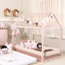 Kit Montessoriano Mini Cama Rolinho 4 Peças Percal Bege (Colchão 1,50 x 0,70)