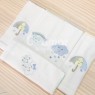 Conjunto 5 Fraldas para Bebê Cremer Luxo Bordado Chuva de Amor Branco / Azul