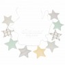 Bandeirinha Estrelas - Colorido Verde/Cinza