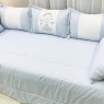 Kit Cama Babá 7 peças com Saia Lollipop III Balão Azul