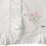 Manta para Bebê Piquê Bordado Inglês Forrada Alice Rosa