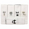 Conjunto 5 Fraldas para Bebê Cremer Luxo Bordado Woodland Branco / Cinza