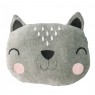 Almofada Woodland Gatinho Plush Cinza Mescla