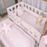 Kit Montessoriano Mini Cama Rolinho 4 Peças Boston Rosa (Colchão 1,50 x 0,70)