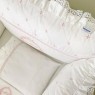 Kit Enxoval de Berço Personalizado Marseille Branco / Rose 9 Peças