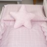 Lençol para Mini Cama 2 Peças Estampado Boston Rosa  - Lençol c/ Elástico e Fronha