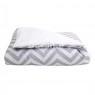 Edredom Duvet Solteiro com Zíper 2,20 X 1,43 - Chevron Cinza