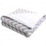 Edredom Duvet Solteiro com Zíper 2,20 X 1,43 - Chevron Cinza