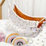 Rede para Cama Montessoriana Dupla Face Arco Iris