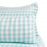 Kit Cama Solteiro 3 Peças Vichy Verde Mint (Colchão 1,88 x 0,88)