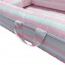 Bercinho Portátil Ninho para Bebê Sleep UM Master (1,00m x 60cm x 15cm) Liz Listrado Rosa