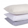 Kit c/ 3 Fronhas Malha para Bebê Branca / Marfim / Cinza Mescla