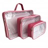 Kit Bolsa Organizadora Vinil 3 Peças Pink