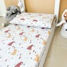 Lençol para Mini Cama 2 Peças Estampado Ursos e Poás  - Lençol c/ Elástico e Fronha