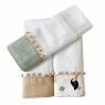 Conjunto 3 Fraldas para Bebê Cremer Luxo Barrado e Pompom Felice Safari