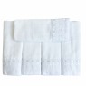 Conjunto 5 Fraldas para Bebê Cremer Luxo Bordado Inglês Bless Percal Branco