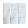 Conjunto 3 Fraldas para Bebê Cremer Luxo Bordado Inglês Bless Percal Branco