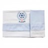 Jogo de Lençol para Berço Goal Branco/Azul Percal 180 Fios - Jogo de Lençol para Berço Goal Branco/Azul 3 peças Percal 180 Fios