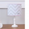 Abajur para Quarto de Bebê Brooklyn Chevron Cinza/Rosa