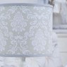 Abajur para Quarto de Bebê Vintage Damask Branco