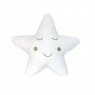 Almofada para Bebê Estrela Bordada com Carinha Branca