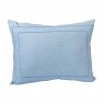 Almofada Retangular Bordada 36 x 28 Linho Azul