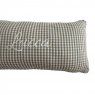 Almofada Retangular Personalizada Cordão Xadrez Médio Bege