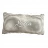 Almofada Retangular Personalizada Cordão Xadrez Médio Bege