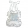 Almofadinha para Bebê Oração Santo Anjo do Senhor Azul