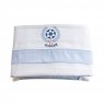 Jogo de Lençol para Berço Goal Branco/Azul Percal 180 Fios - Jogo de Lençol para Berço Goal Branco/Azul 3 peças Percal 180 Fios