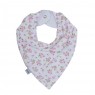 Babador Bandana para Bebê Floral Rosa 100% Algodão