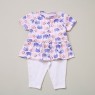 Conjunto Batinha para Bebê 3 Peças Elefantinho Rosa - Tamanho Único