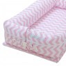 Bercinho Portátil para Bebê Sleep UM Soho Chevron Rosa