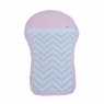 Capa para Carrinho de Bebê Brooklyn Chevron Cinza/Rosa