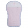 Capa para Carrinho de Bebê Renda Love Flowers Creme/Rosa