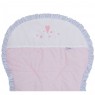 Capa para Carrinho de Bebê Renda Love Flowers Creme/Rosa