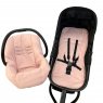 Conjunto Capa para Carrinho + Bebê Conforto Linho Rosê